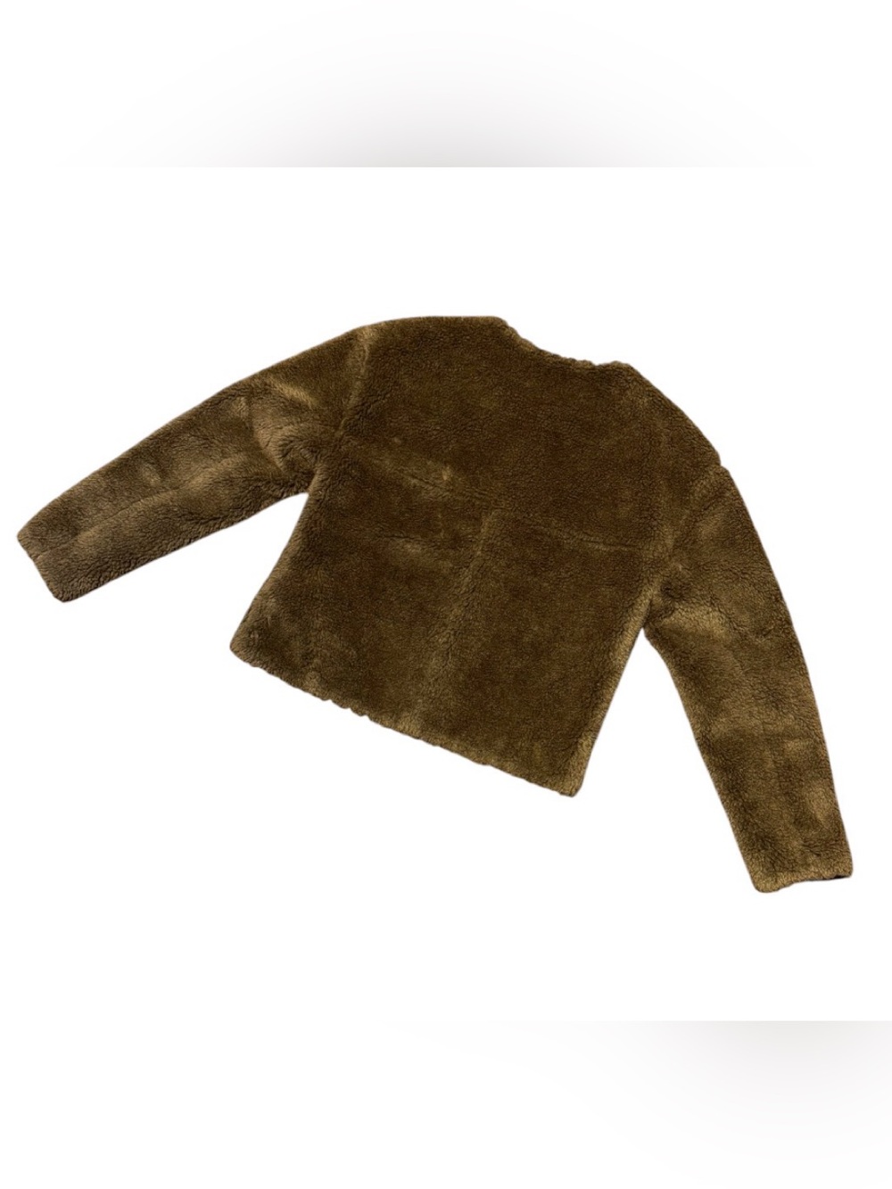 J. Crew Cropped Fleece Teddy Jacket Faux Fur Casual Trendy Cozy. Sz 8. EUC! - Picture 5 of 15